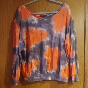 Pink And Gray Tie Dye Light Weight Sweatshirt
